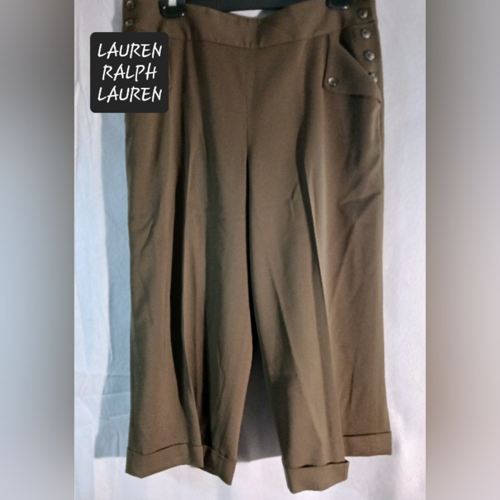 LAUREN RALPH LAUREN WOOL Wide Leg CULLOTES Womens Size 10